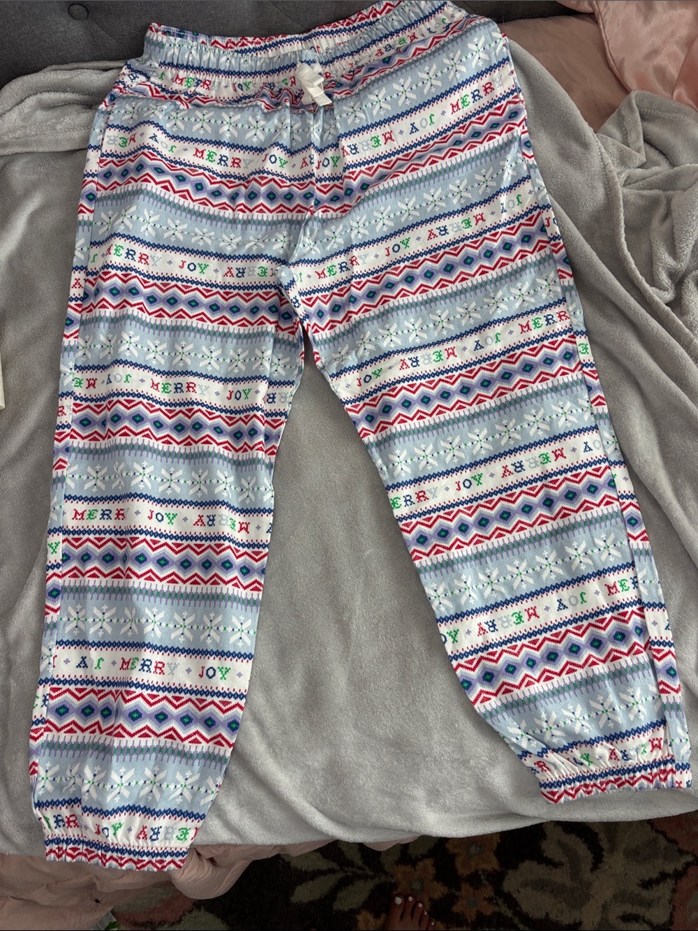 Old Navy Festive 'Merry Joy' Patterned Holiday Lounge Pants
